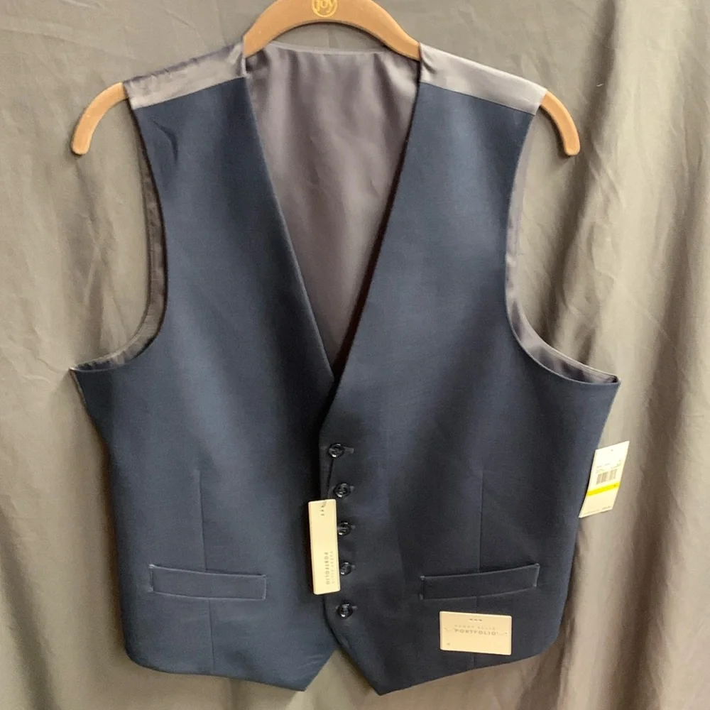 Perry Ellis‎ Portfolio Men's Blue 5-Button Suit Vest NWT